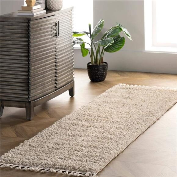Solid 2x6 Runner Shag Rug for Living Room Bedroom Dining Room Nursery - Picture 5 of 7